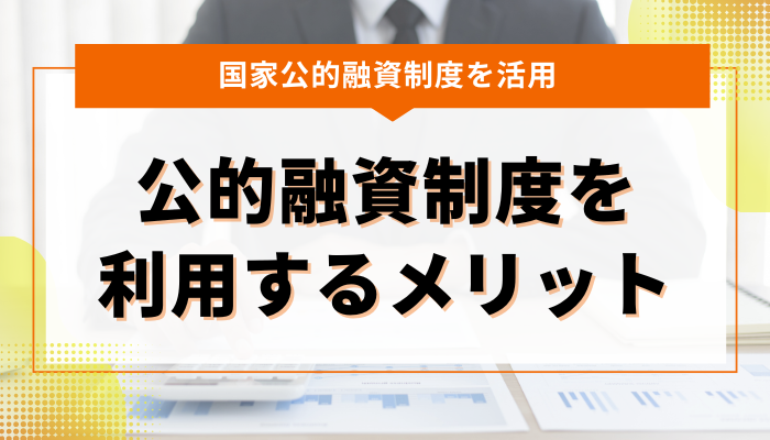 国や自治体の公的融資制度を利用するメリットとは？