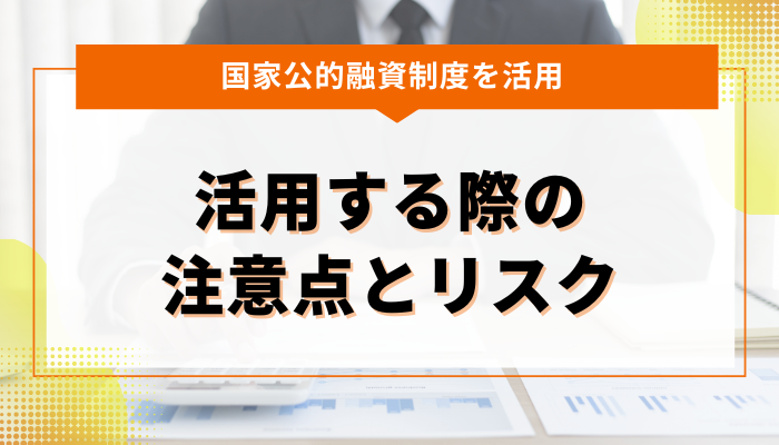 公的融資制度を活用する際の注意点とリスク